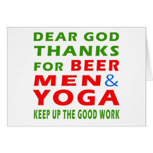 Lieber Gott-Dank für Bier-Männer und Yoga