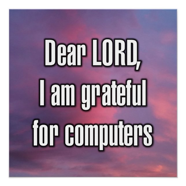 Lieber Herr, ich bin dankbar für Computer Poster (Vorderseite)
