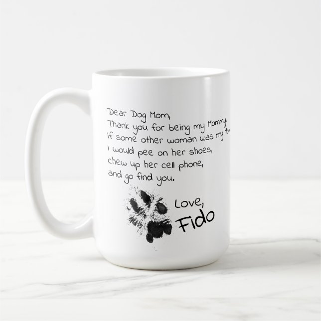 Lieber HundeMama-Vater-kundengerechte Kaffeetasse (Links)