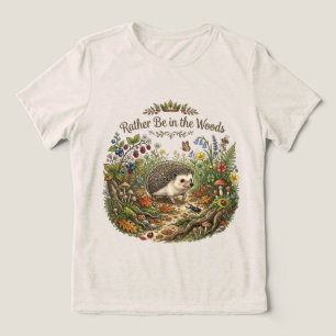 Lieber in den Wäldern Süßes Igelhaus Cottagecore Tri-Blend Shirt