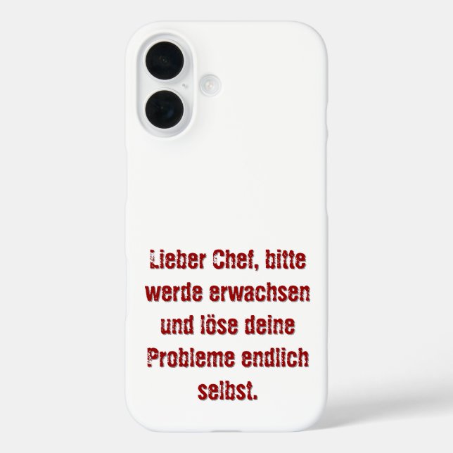 "Lieber Koch, bitte." iPhone 16 Hülle (Rückseite)