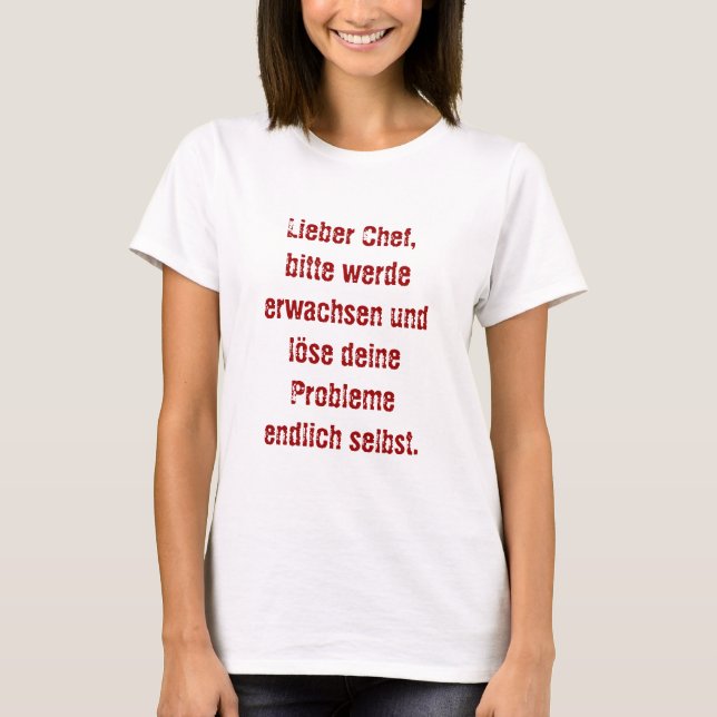 "Lieber Koch, bitte." T-Shirt (Vorderseite)
