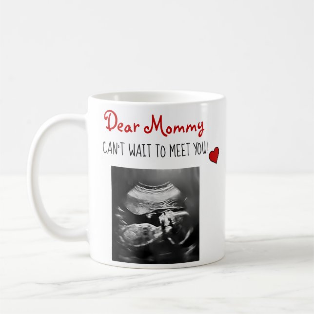 Lieber Mommy kann nicht warten, Sie zu treffen Son Kaffeetasse (Links)