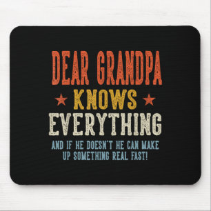 Lieber Opa weiß alles Vatertag Retro Mousepad