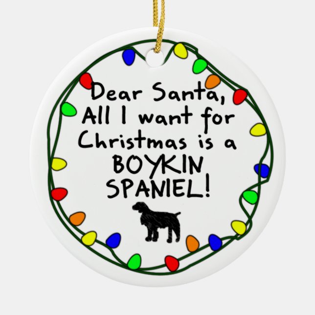 Lieber Sankt Boykin Spaniel Keramik Ornament (Vorne)