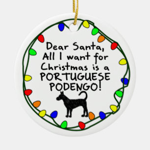 Lieber Sankt-Portugiese Podengo Keramikornament
