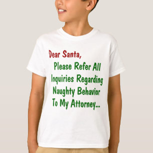 Lieber Santa-Anwalt - Lustiger Weihnachtsbrief T-Shirt