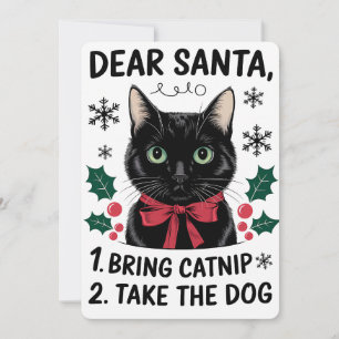 Lieber Santa bring Katzengras nimm den Hund zu Wei Einladung