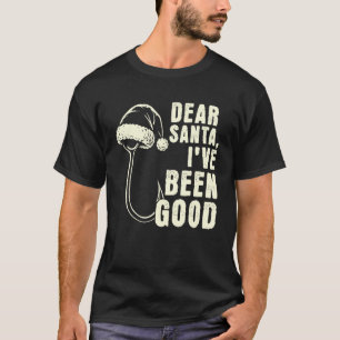 Lieber Santa Humor Angelhaken Lustiger Angel-Weihn T-Shirt