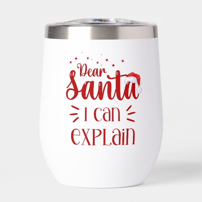 Lieber Santa I kann Weihnachtstypografie erklären (Vorderseite)