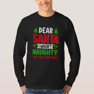 Lieber Santa I war nicht unartig, das war Fake New T-Shirt