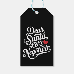 Lieber Santa, lasst uns verhandeln Lustiges Weihna Geschenkanhänger