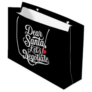Lieber Santa, lasst uns verhandeln Lustiges Weihna Große Geschenktüte