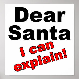 Lieber Santa Lustiges Poster