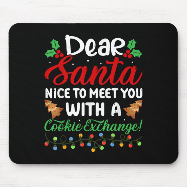 Lieber Santa Nice, um mit Ihnen einen Cookie-Austa Mousepad (Vorne)