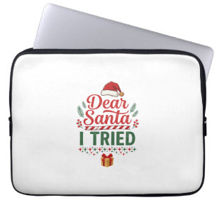 Lieber Santa Versuch Weihnachtsmütze Geschenkbox Laptopschutzhülle