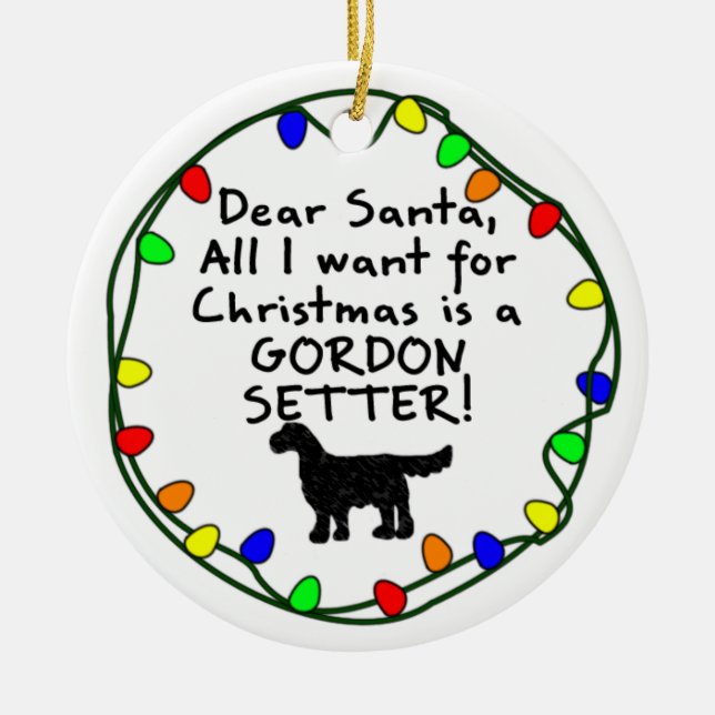 Lieber Setzer Sankt Gordon Keramikornament (Vorne)