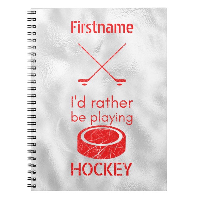lieber spielen - Eishockey Notizblock (Vorderseite)