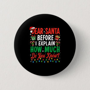 Lieber Weihnachten, bevor ich Weihnachten Männer F Button