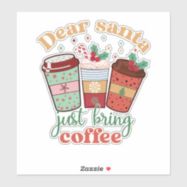 Lieber Weihnachten bringen Kaffee Weihnachten. Aufkleber