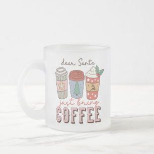Lieber Weihnachten bringen Kaffee Weihnachten. Mattglastasse