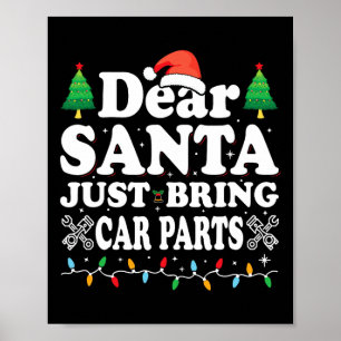 Lieber Weihnachten bringen Sie Autoteile Spaß Weih Poster