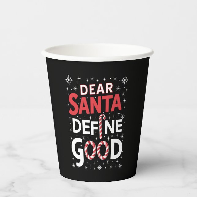 Lieber Weihnachten definieren gute Weihnachtsfeier Pappbecher (Vorderseite)