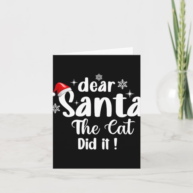 Lieber Weihnachten, die Katze hat Weihnachten lust Karte (Vorderseite)