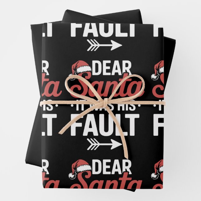 Lieber Weihnachten Es war sein Fehler Weihnachtspa Geschenkpapier Set (Beispiel)