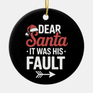Lieber Weihnachten Es war sein Fehler Weihnachtspa Keramik Ornament