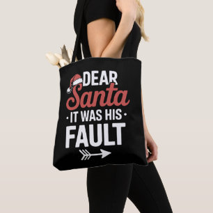 Lieber Weihnachten Es war sein Fehler Weihnachtspa Tasche