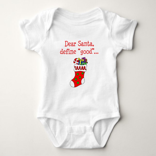Lieber Weihnachten Gute Definition Baby Strampler (Vorderseite)