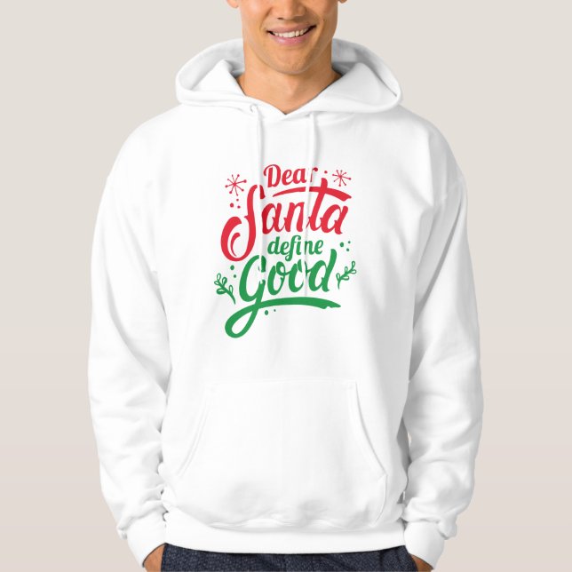 Lieber Weihnachten Gute Definition Hoodie (Vorderseite)