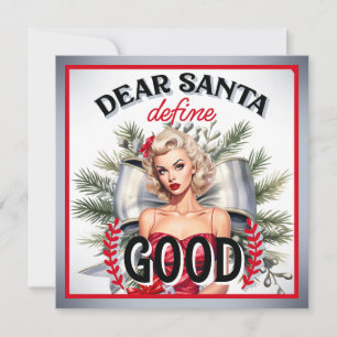 Lieber Weihnachten gutes Retro Pinup definieren