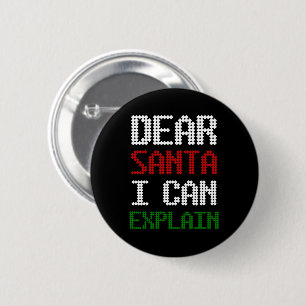 Lieber Weihnachten Ich kann dem Weihnachtsmann ein Button