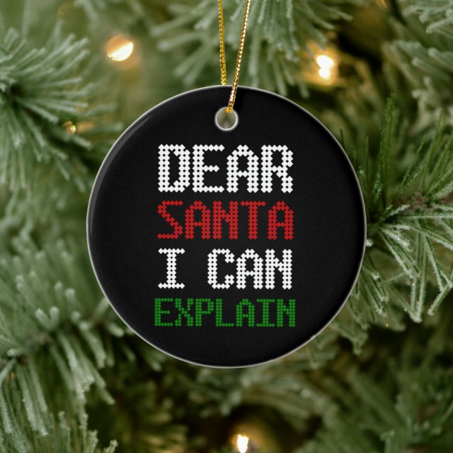 Lieber Weihnachten Ich kann dem Weihnachtsmann ein Keramik Ornament (Baum)