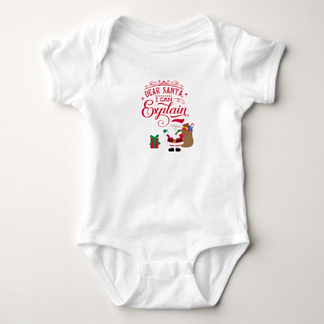 Lieber Weihnachten Ich kann die ersten Weihnachten Baby Strampler (Vorderseite)