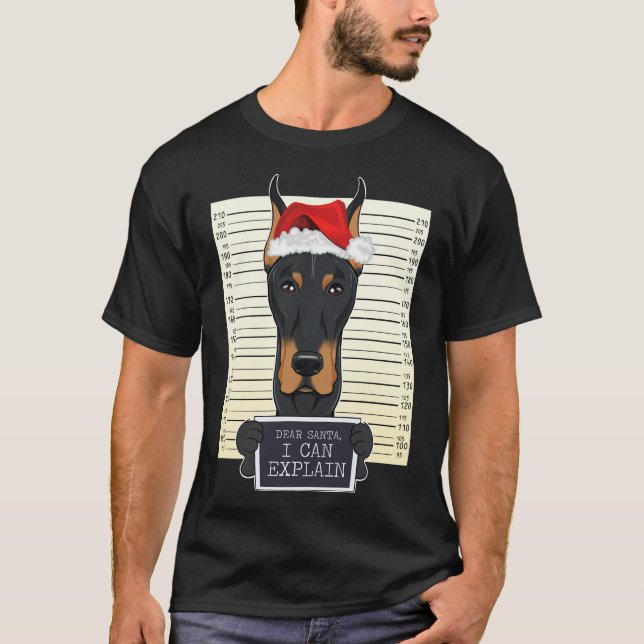 Lieber Weihnachten Ich kann Doberman Weihnachten e T-Shirt (Vorderseite)