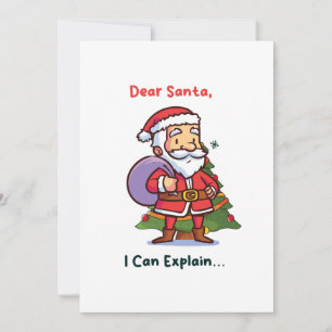 Lieber Weihnachten, ich kann erklären - Funny Chri Einladung