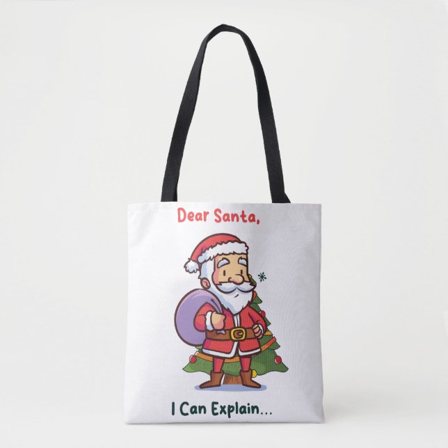 Lieber Weihnachten, ich kann erklären - Funny Chri Tasche (Vorderseite)
