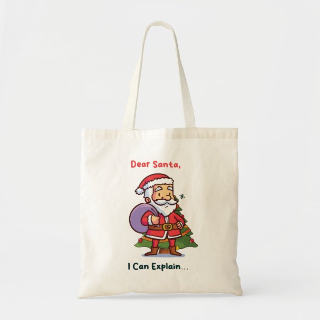 Lieber Weihnachten, ich kann erklären - Funny Chri Tragetasche (Vorne)