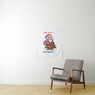 Lieber Weihnachten, ich kann erklären - Funny Chri Wandteppich