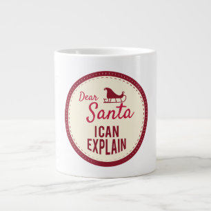 Lieber Weihnachten Ich kann erklären, Funny Weihna Jumbo-Tasse