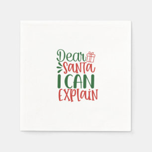 Lieber Weihnachten Ich kann erklären Serviette