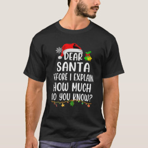 Lieber Weihnachten Ich kann lustige Weihnachten Pa T-Shirt