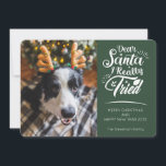 Lieber Weihnachten Ich versuchte Hund Foto Spaß We<br><div class="desc">Schicken Sie diese niedliche und lustige Urlaubskarte an Ihre Familie und Freunde, um Weihnachtsjubeln zu verbreiten. Diese Karte zeigt eine trendige und moderne Typografie, die in weißen handgeschriebenen Schriftart "Lieber Santa I wirklich versucht" steht. Fügen Sie einfach eines Ihrer Lieblings-Hundebilder hinzu, um die Vorderseite der Karte zu personalisieren. Die Rückseite...</div>