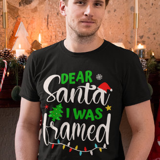 Lieber Weihnachten Ich war Gerahmt Weihnachten T-Shirt