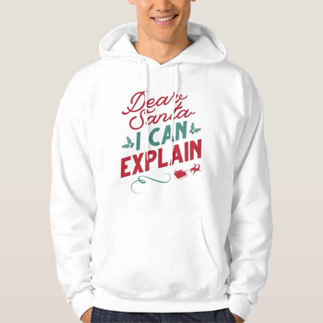 Lieber Weihnachten kann ich erklären Hoodie (Vorderseite)