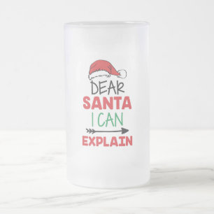 Lieber Weihnachten kann ich erklären Mattglas Bierglas