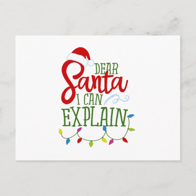 Lieber Weihnachten kann ich erklären Postkarte (Vorderseite)
